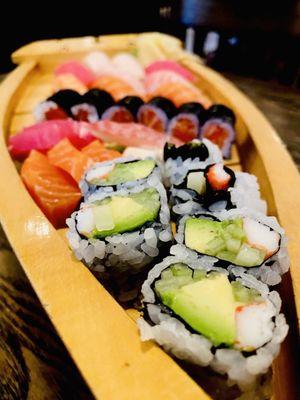 The California roll that also comes in the Love boat for 2 is excellent! :)...