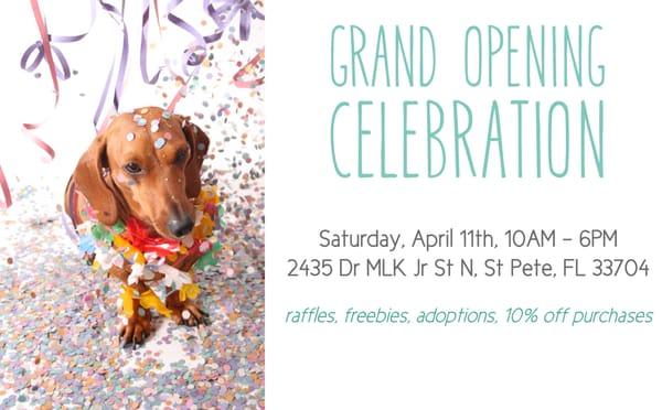 Grand Opening Celebration on Saturday, April 11th, 2015!