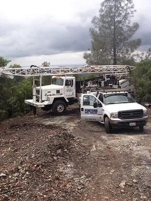 On top of Placer St in Redding Foster Water Well Drilling