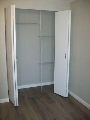 Large closets.