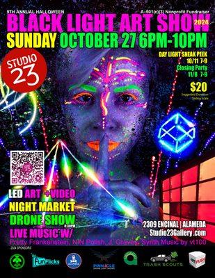 Annual Halloween BlackLight & L.E.D. Sculpture Art Show 2024