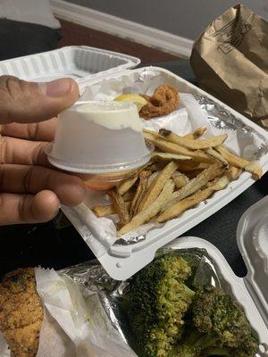 This is the Tartar sauce literally empty