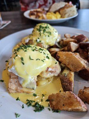 Salmon Benedict from brunch menu: