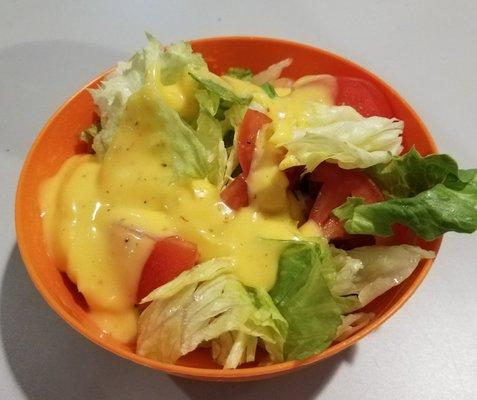 Basic side-salad to go with the lasagna.