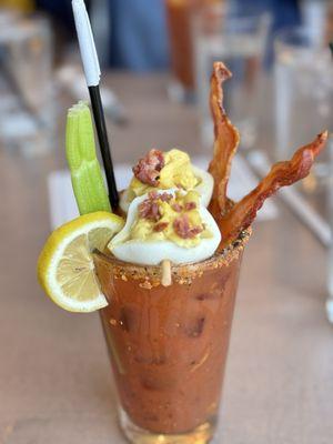 Bacon and eggs Bloody Mary