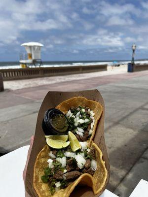 Carne Asada tacos with a view!