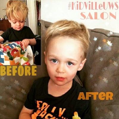 Our adorable Kidville kid! Special thanks to mom for sharing the before/after with us!