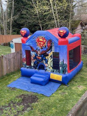 Bounce house setup