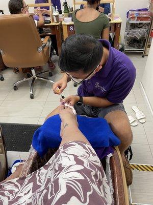 Pedicure Time with Andy.