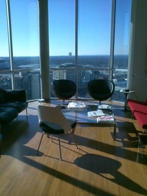 Wood Floor in a condominium overlooking downtown Atlanta