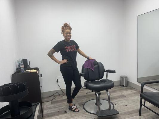 She's The BOMB!!! Try her out for yourself LaKahyia Hair Stylists, and Barber