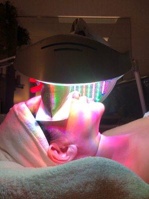 Anna offers LED lights which helps with many issues from killing bacteria to lightening hyperpigmentation.