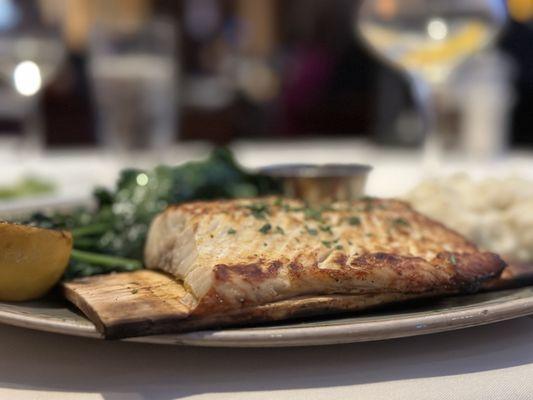 White Cedar Plank Roasted Lake Superior Whitefish