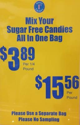 $15.56/lb for a mixed bag of sugar free candy...