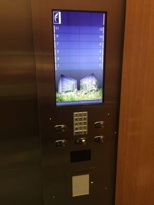 Touch screen elevator