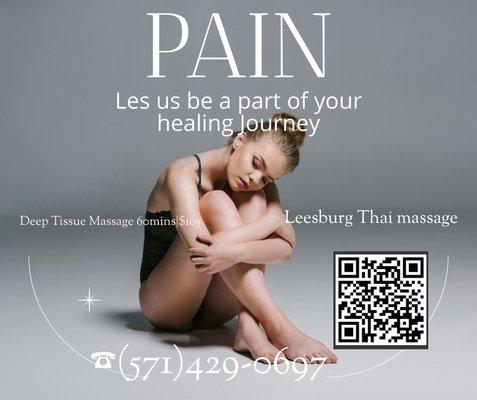 Deep Tissue Massage :60 mins $105 
                                        90 mins $139