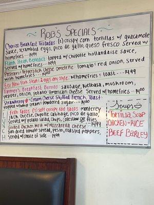 Specials of the day