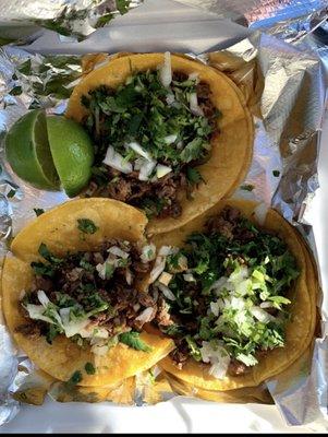 Carna asada tacos