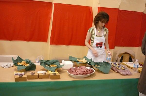 Columbus Salame and lots of bread