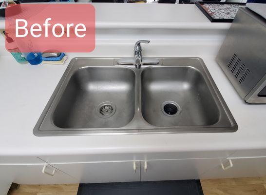 Before sink, faucet, and disposal replacement.