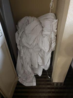 These were the sheets in closet.