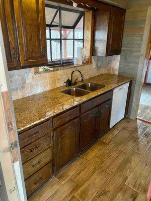 Shiney kitchen after they finished.