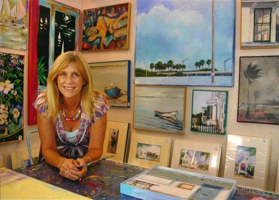 Carolyn in her Studio