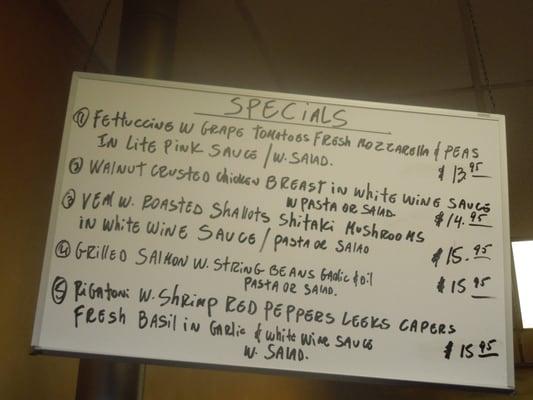 daily specials