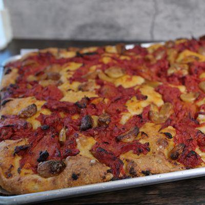 Tomato & Roasted Garlic Focaccia