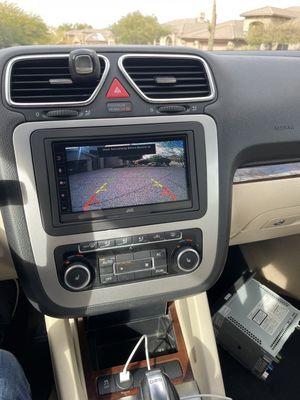 Stereo installation plus backup camera.