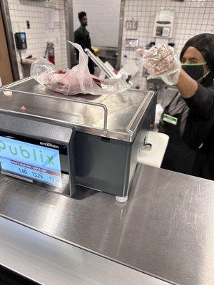 Deli counter - talk about precision