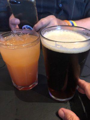 Margarita and red ale