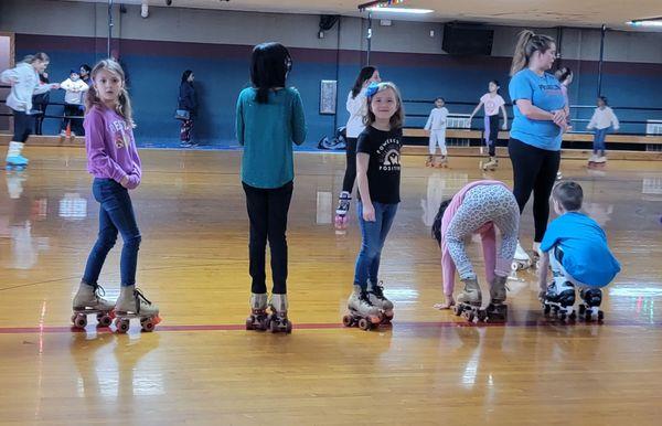 Beginner skate lessons.