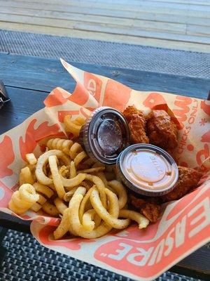 Nuggies and curly fries