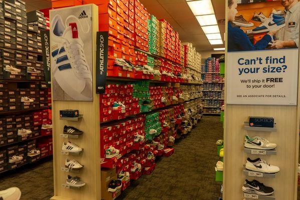 Athletic Shoes Section of Store