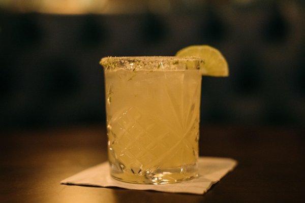 Feliz Margarita - tequila, cointreau, agave, fresh lemon lime juice.  Available during Happy Hour.