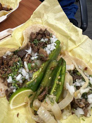 Carne asada tacos