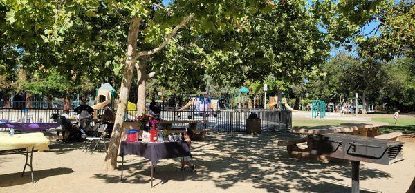 Picture from the party tables where we were seated to the playground