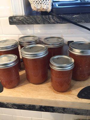 My Peach BBQ sauce made with Scholl Peaches