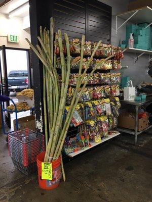 They even have stalks of sugar cane.