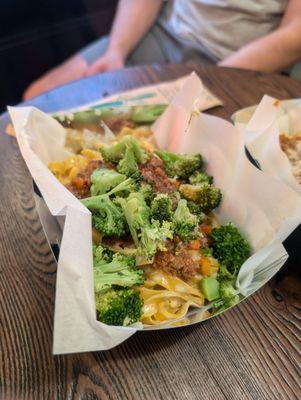 Fettuccine Alfredo with Broccoli