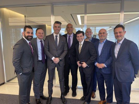 PN Lawyers meets with Senator Cory Booker to discuss Greek-American Policy.