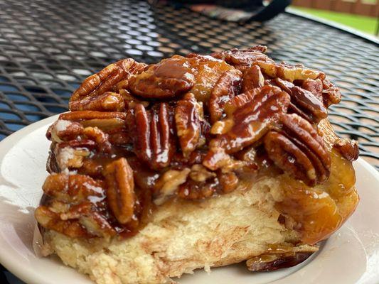 Sticky bun at the cupboard cafe in Maine. It's five stars delicious