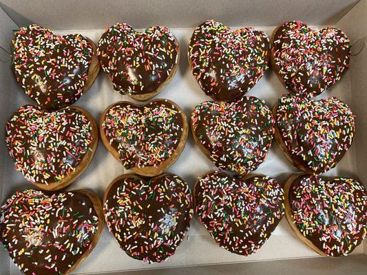 Special Heart donut for Valentine's Day.