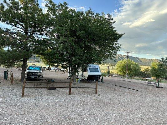 Campsite #19 had lots of shade and a big area for the truck and picnic table.