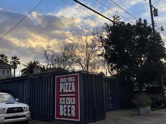 View from the alley, enter the containers for goodness