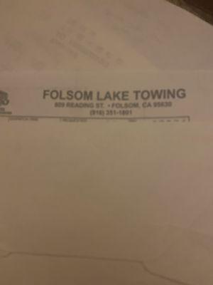 No, it was Folsom lake towing!  You suck