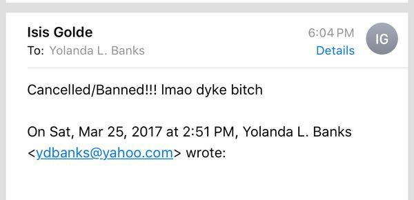 After I wrote several emails because I never received my order, she finally responded with this email.