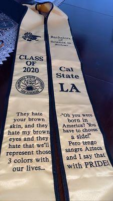 Graduation Sash Embroidery