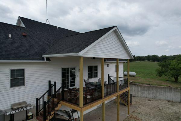 A completely remodeled deck we did this year